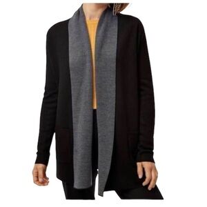 ARITZIA Babaton Beekman Open Cardigan Merino Wool Blend Shawl Collar Size S